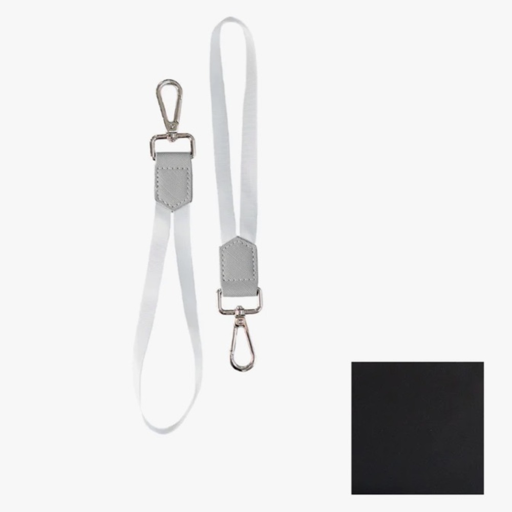 NWT Glass Ladder Co Diaper Stroller Wheelchair Nylon Straps Hooks Black Gunmetal